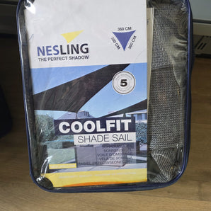 NESLING Coolfit Schaduwdoek Driehoek 360x360x360 cm – Antraciet